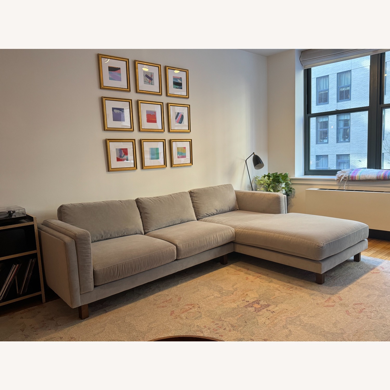 Room & Board Gray Cade Sofa with Chaise - image-4