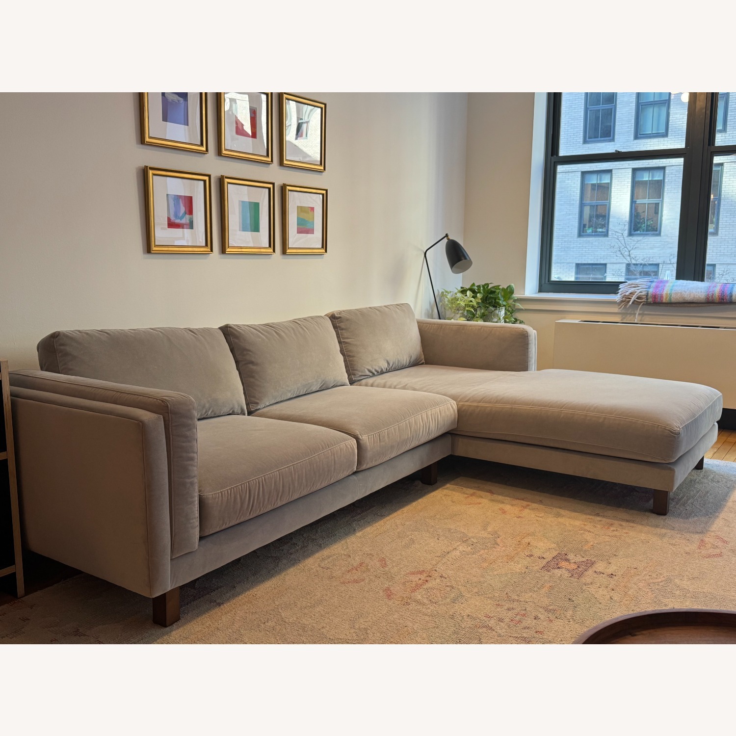 Room & Board Gray Cade Sofa with Chaise - image-5