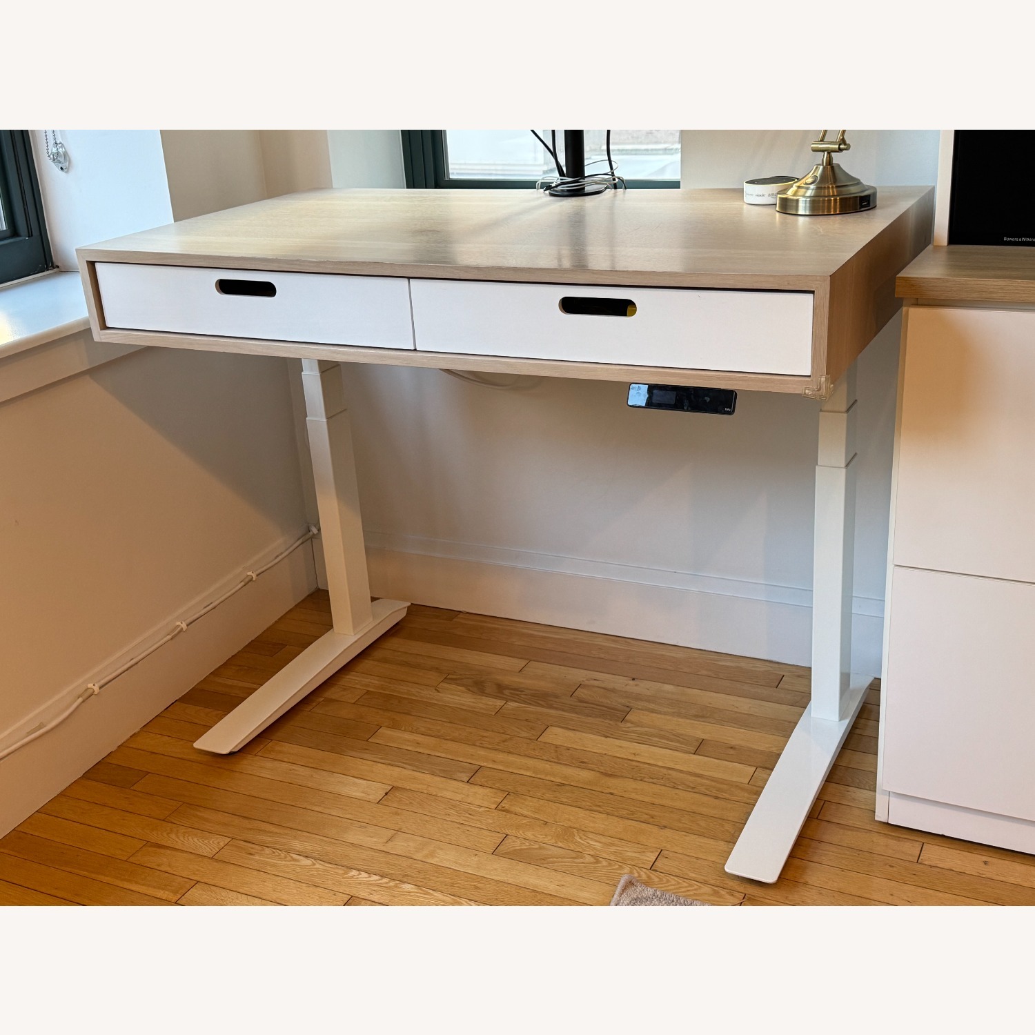 The Evolve Electric Adjustable Desk With Drawers - image-1