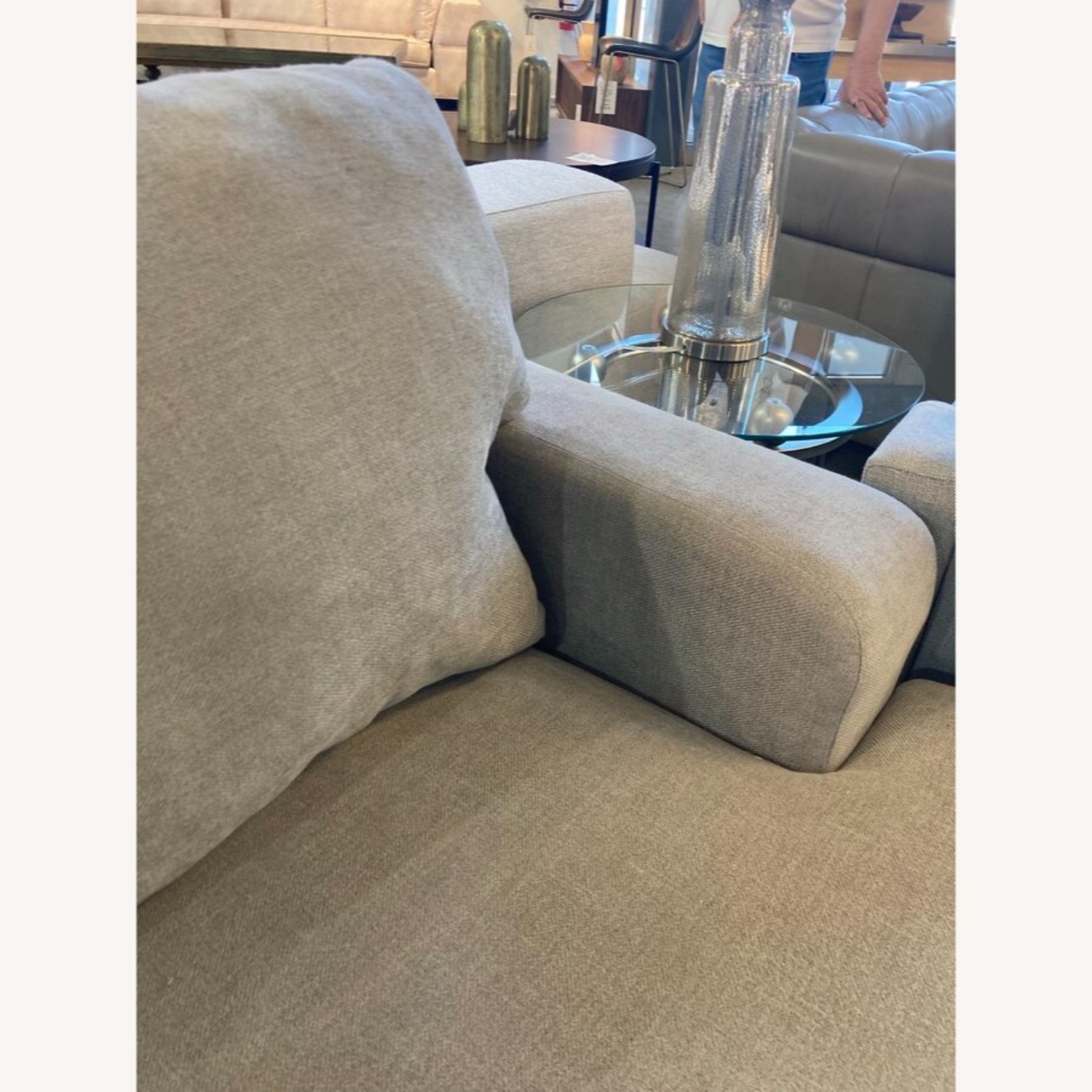 6pc Fabric L-Shape Sectional Gray - image-7