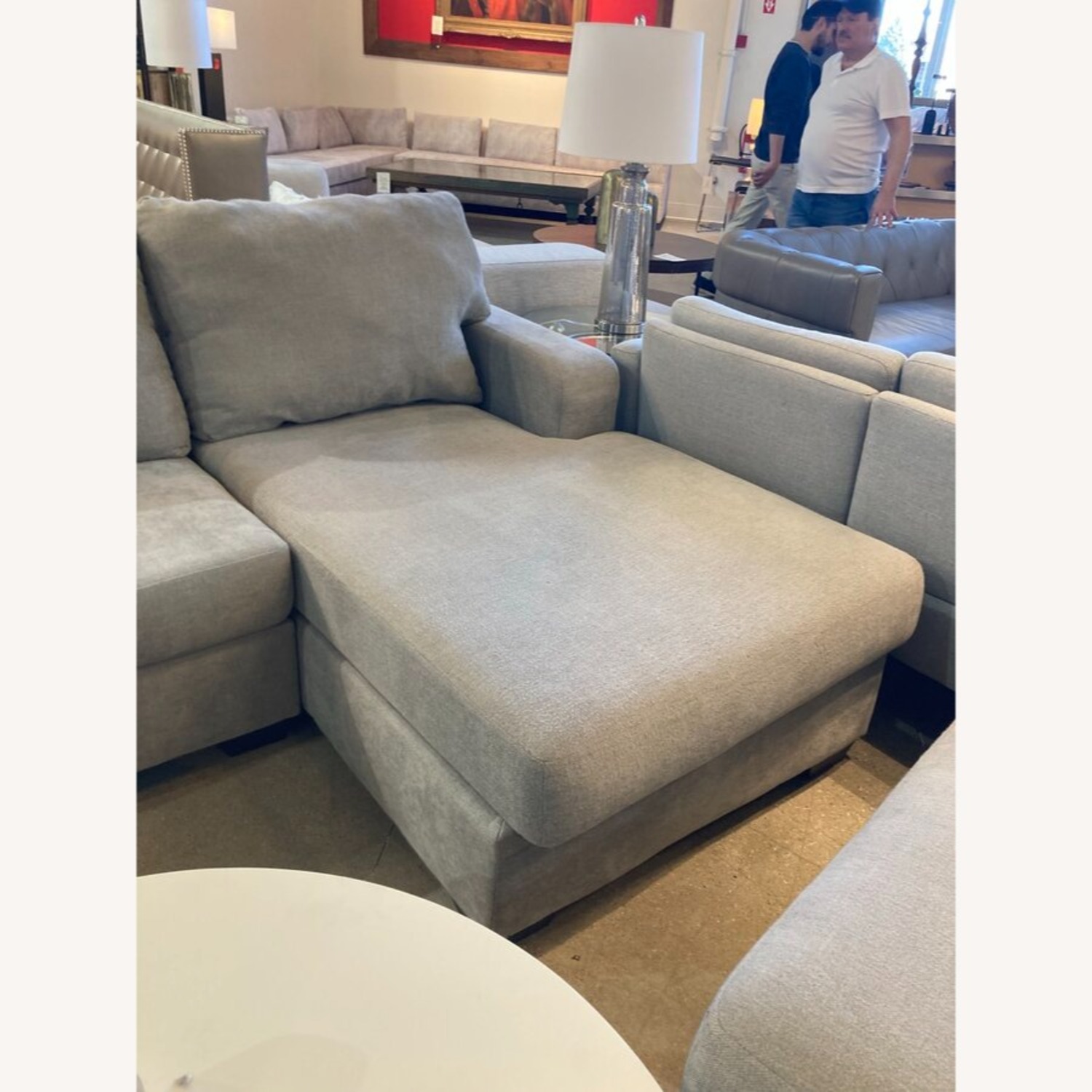 6pc Fabric L-Shape Sectional Gray - image-4