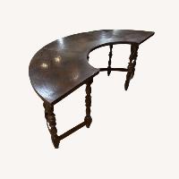 Jacobean Twist Leg Demilune Desk