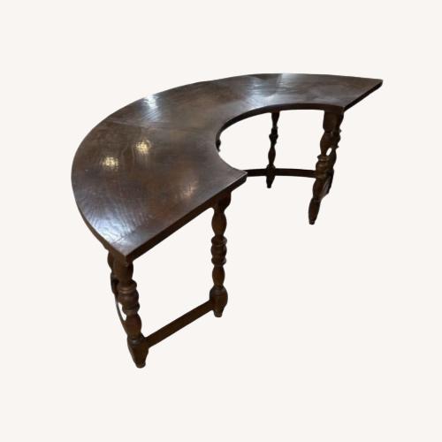 Used Jacobean Twist Leg Demilune Desk for sale on AptDeco