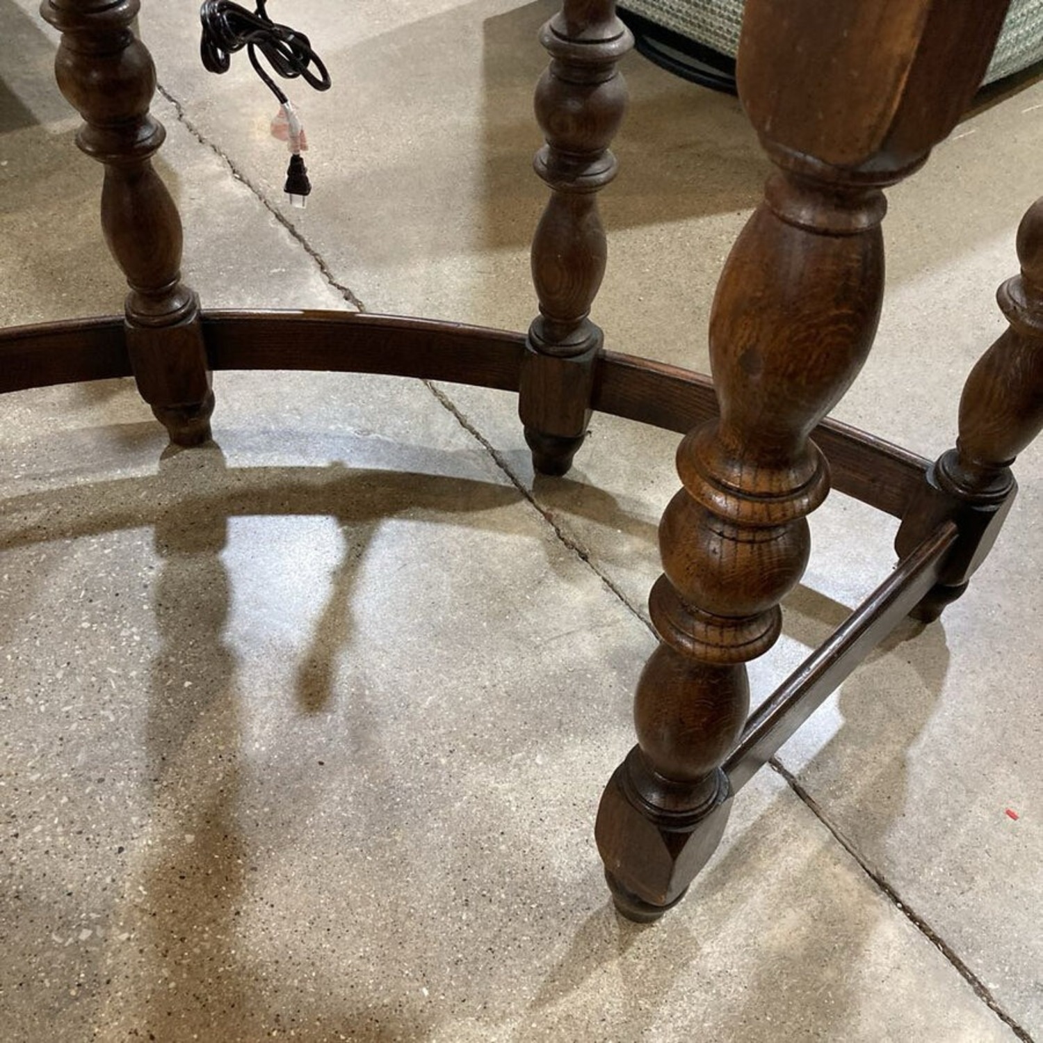 Jacobean Twist Leg Demilune Desk - image-9