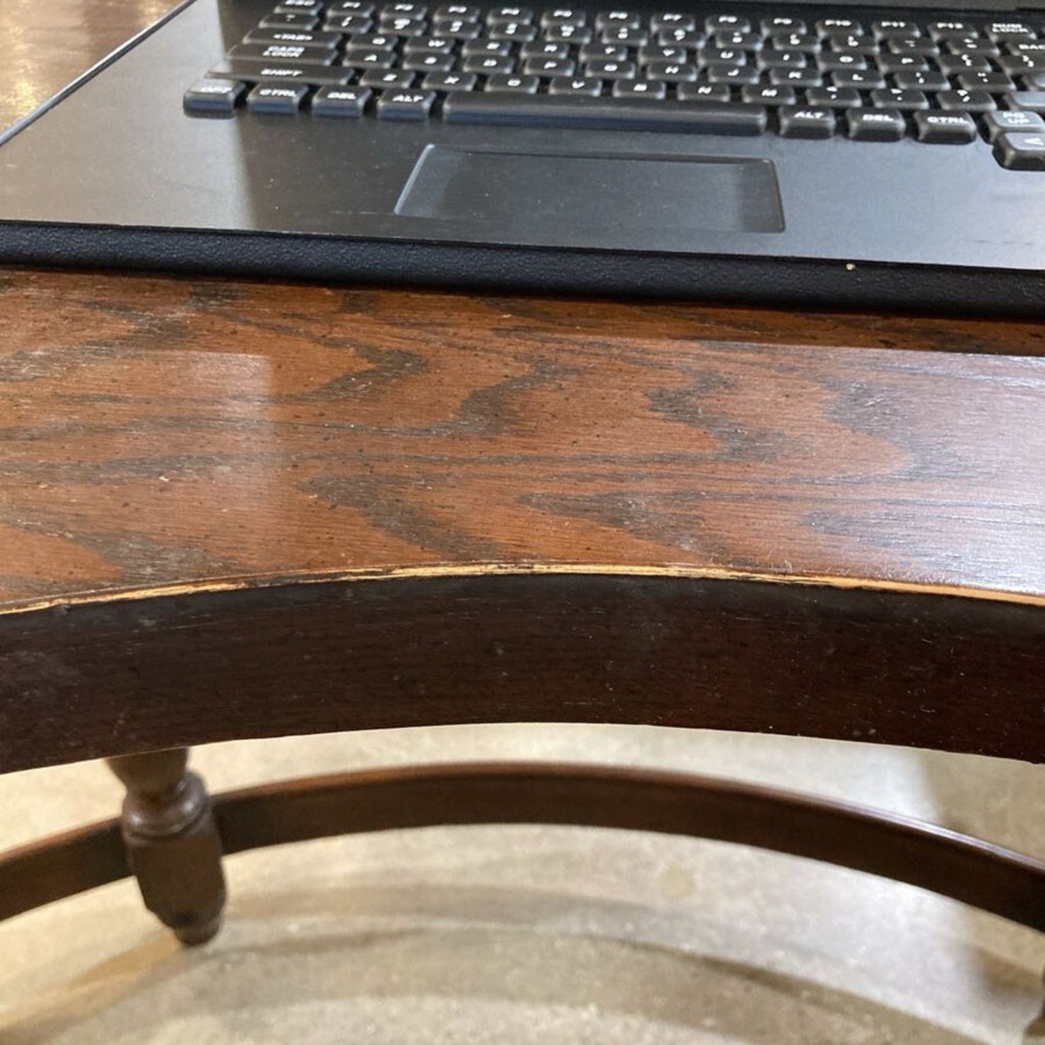 Jacobean Twist Leg Demilune Desk - image-11