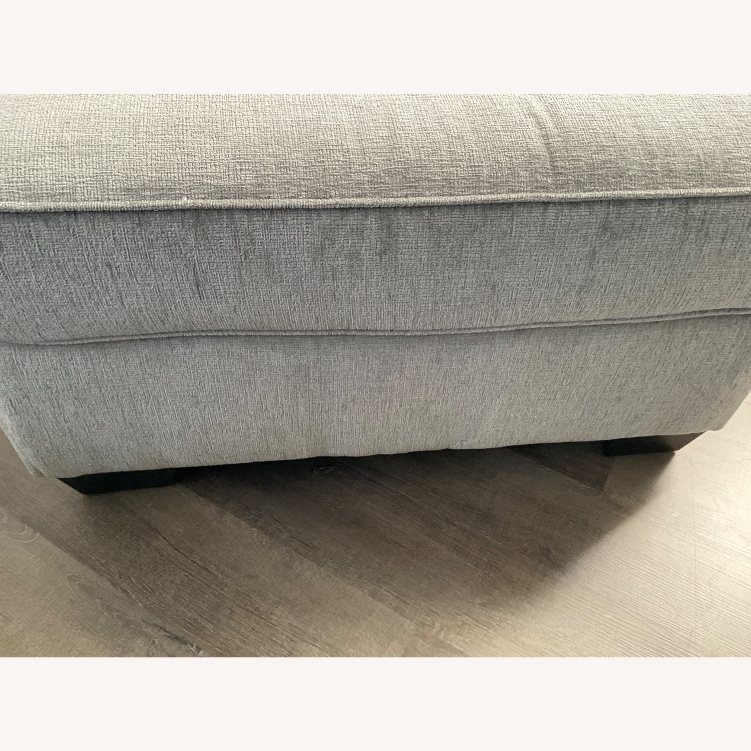 Raymour & Flanigan Dark Gray Ottoman - image-4