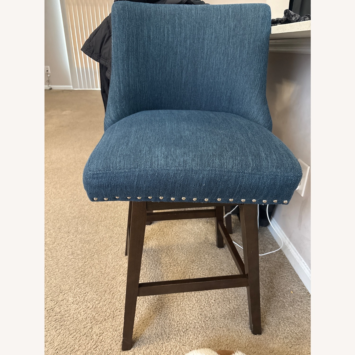 Home Goods Blue Fabric Dining Chairs - image-3