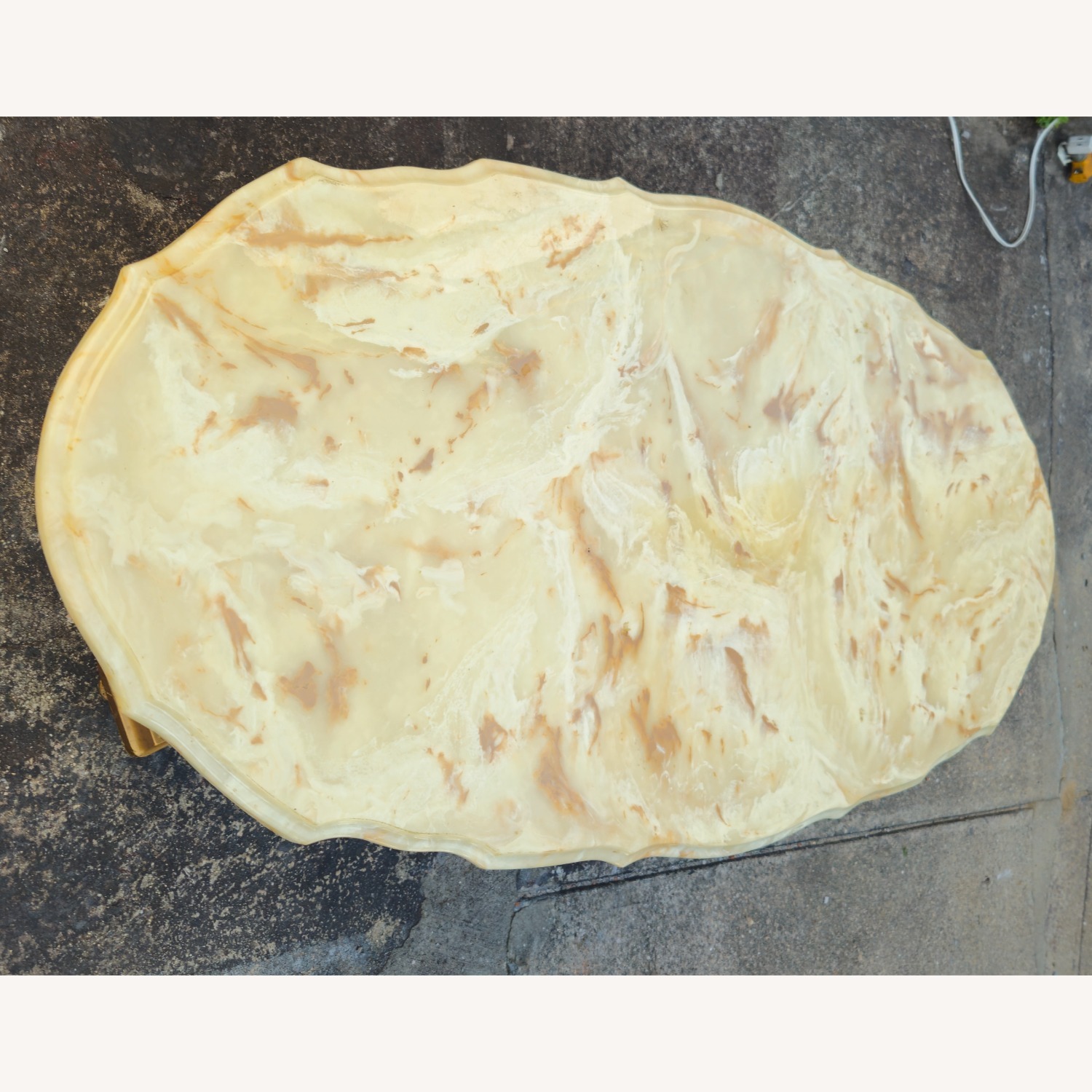 Italian Provincial Marble and Gold Coffee Table - image-7