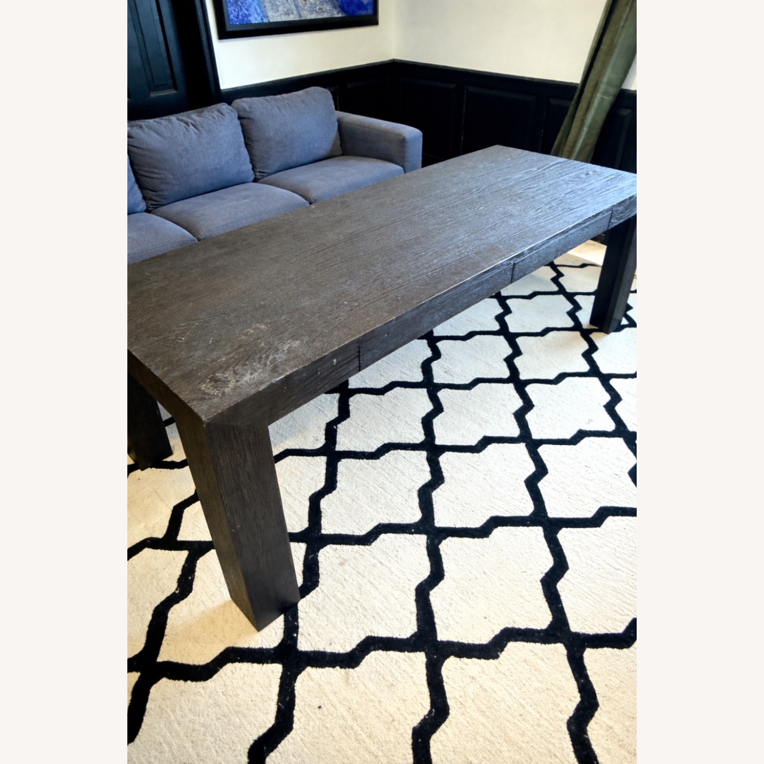 Restoration Hardware Machinto Dark Brown Wood Desk - image-1