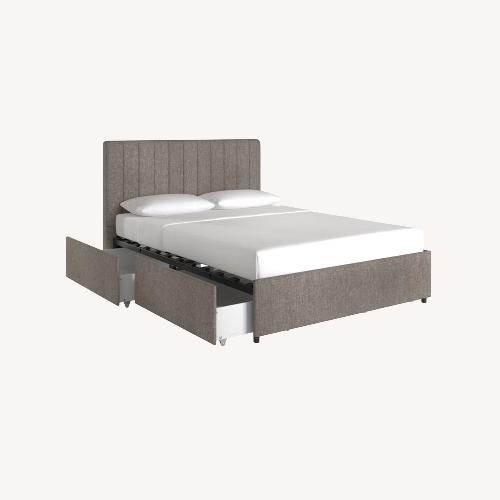 Used Cletus Upholstered Metal Platform Storage Bed for sale on AptDeco