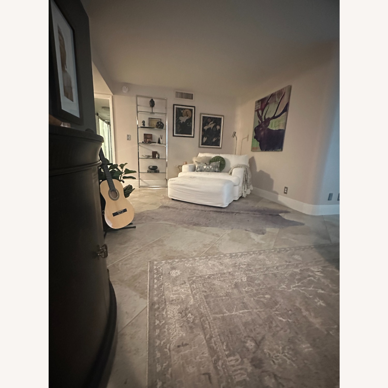 City Furniture Delilah White Fabric Chair and a Half - image-2