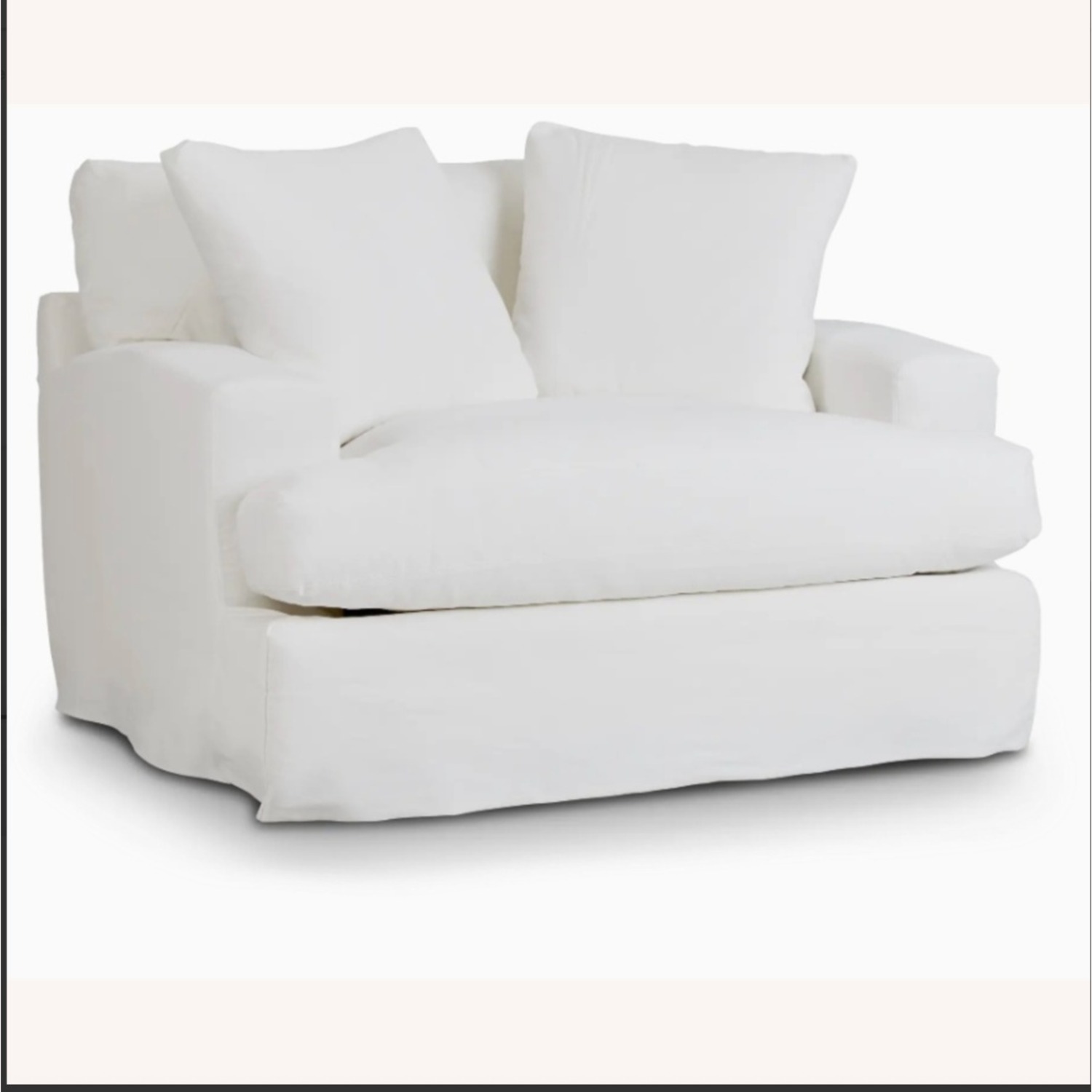 City Furniture Delilah White Fabric Chair and a Half - image-1
