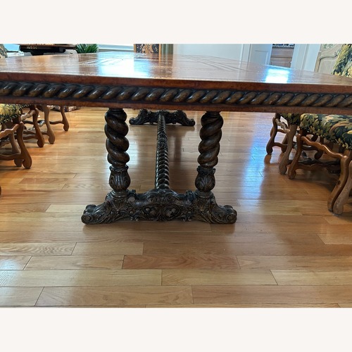 Used Maitland-Smith Dark Brown Wood Dining Table for sale on AptDeco