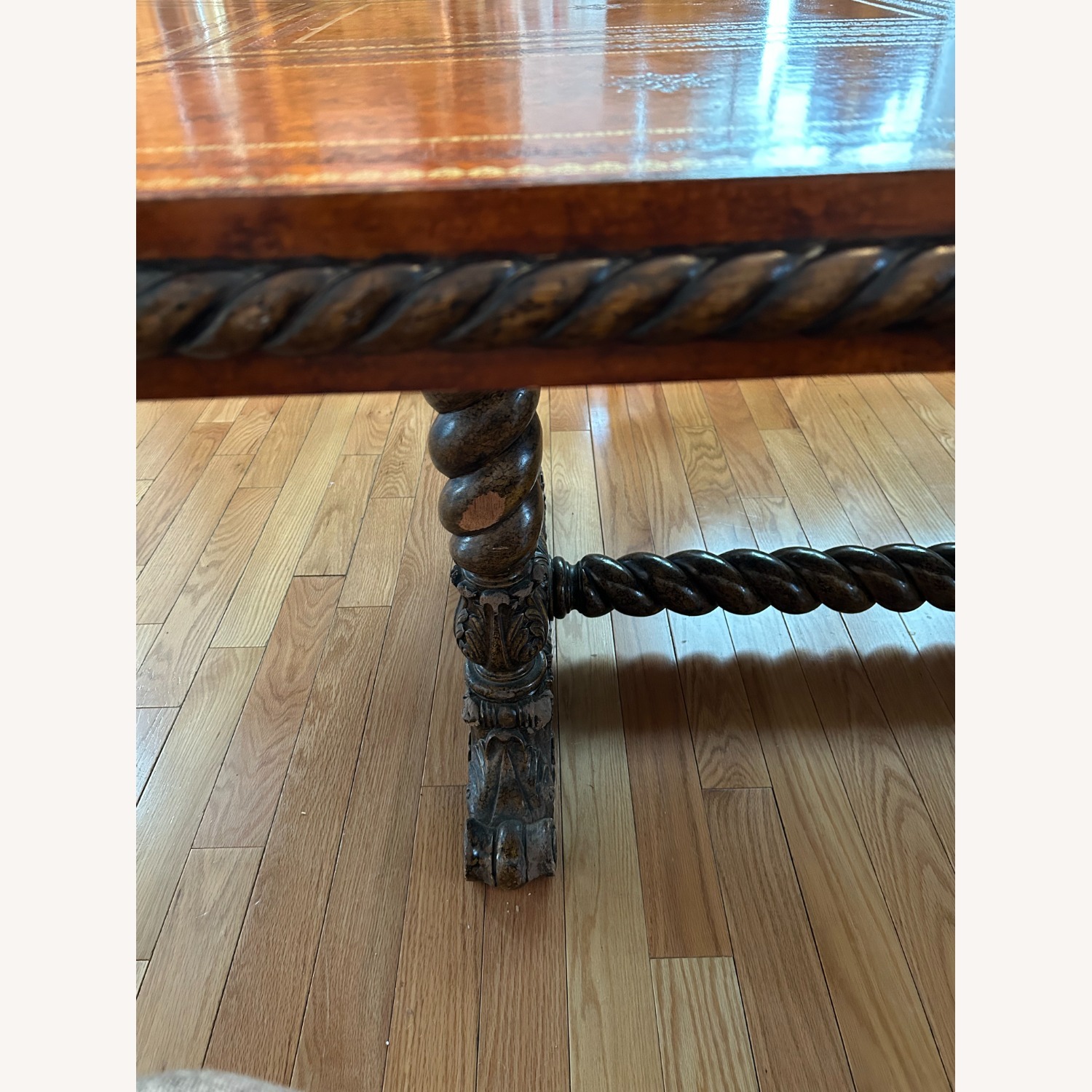 Maitland-Smith Dark Brown Wood Dining Table - image-3