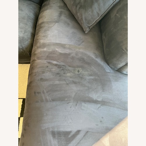 Used Black Suede 3+ Piece Sectional for sale on AptDeco