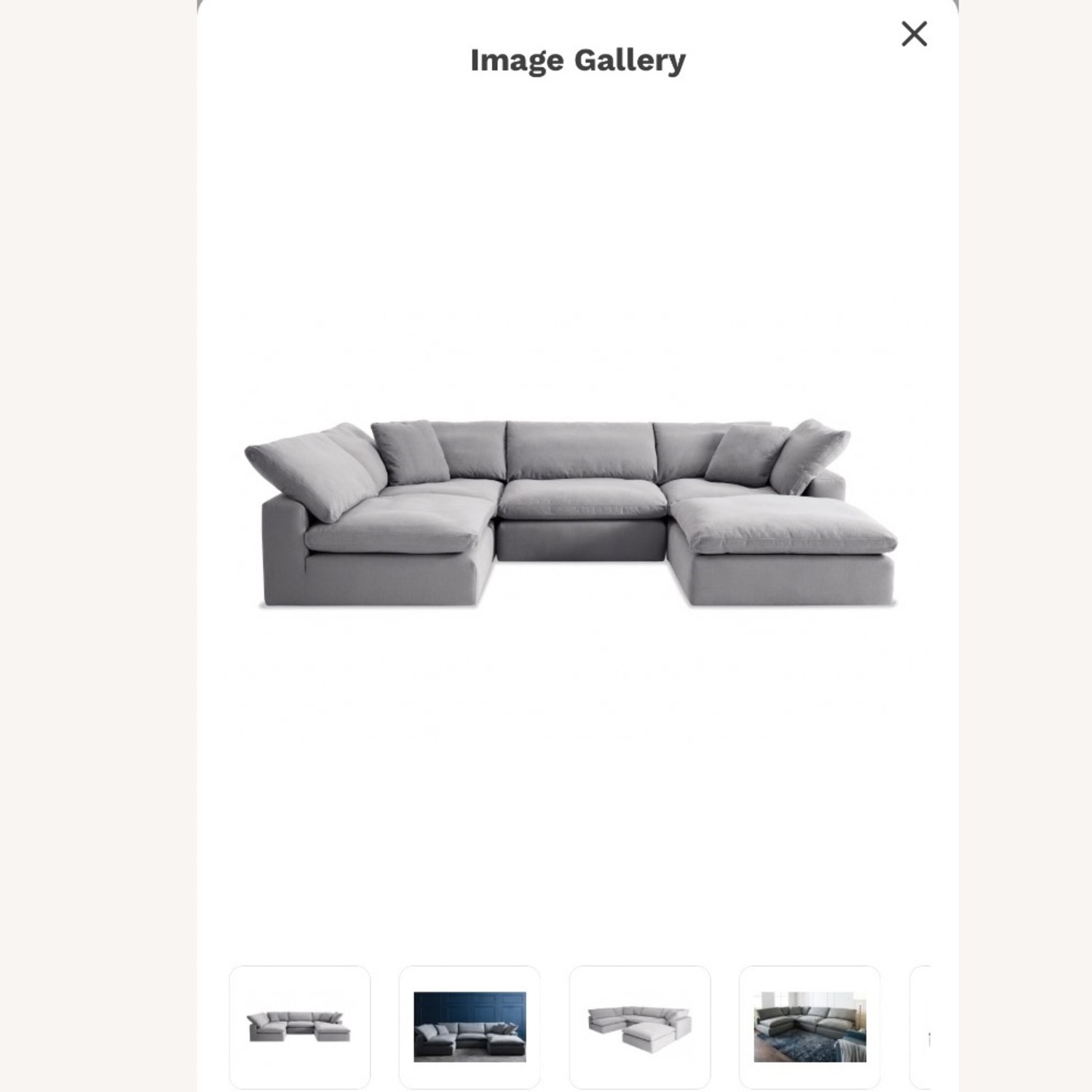 DreamFurniture Light Gray 3+ Piece Sectional - image-3