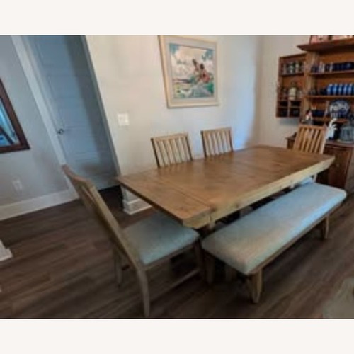 Used Havertys Natural Wood Dining Set for sale on AptDeco