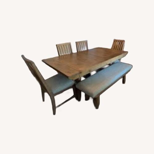 Used Havertys Natural Wood Dining Set for sale on AptDeco