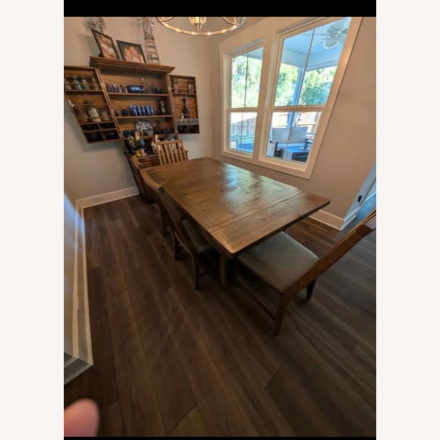 Havertys Natural Wood Dining Set - image-1