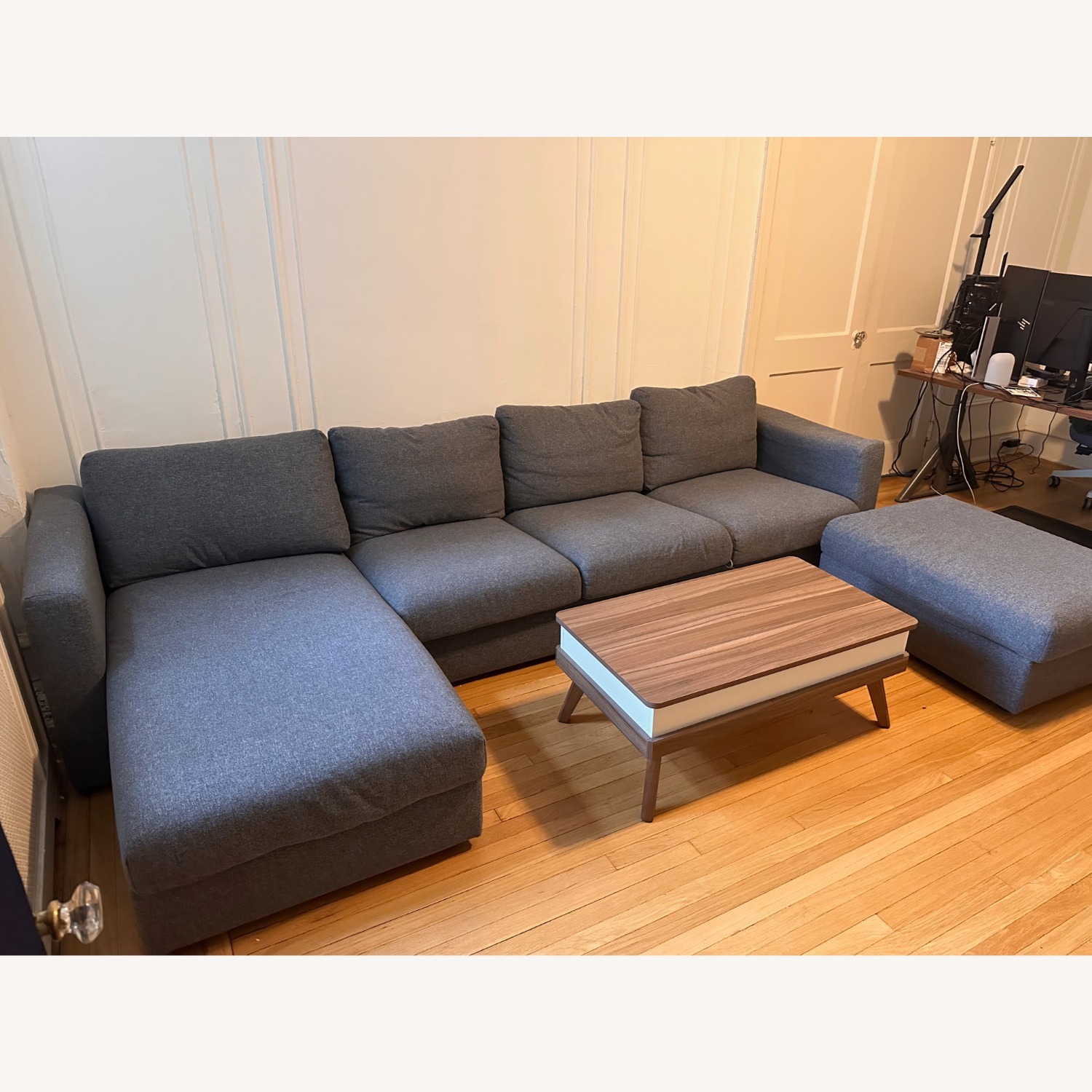 IKEA FINNALA Sectional, 4-seat + Ottoman - image-1