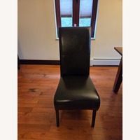 Arhaus Dark Brown Leather Dining Chairs