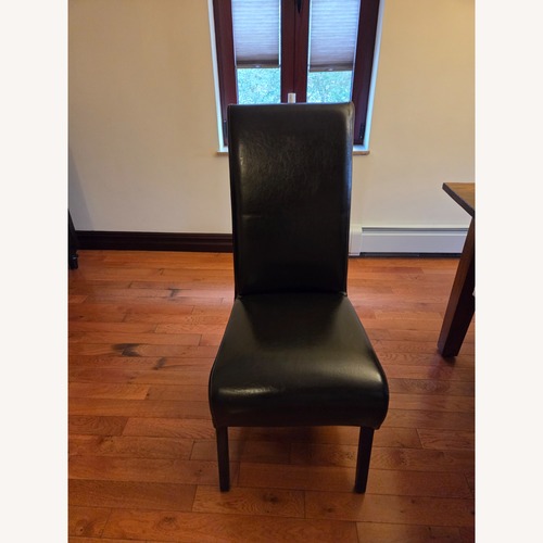 Used Arhaus Dark Brown Leather Dining Chairs for sale on AptDeco
