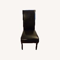 Arhaus Dark Brown Leather Dining Chairs