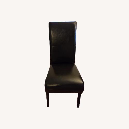 Used Arhaus Dark Brown Leather Dining Chairs for sale on AptDeco