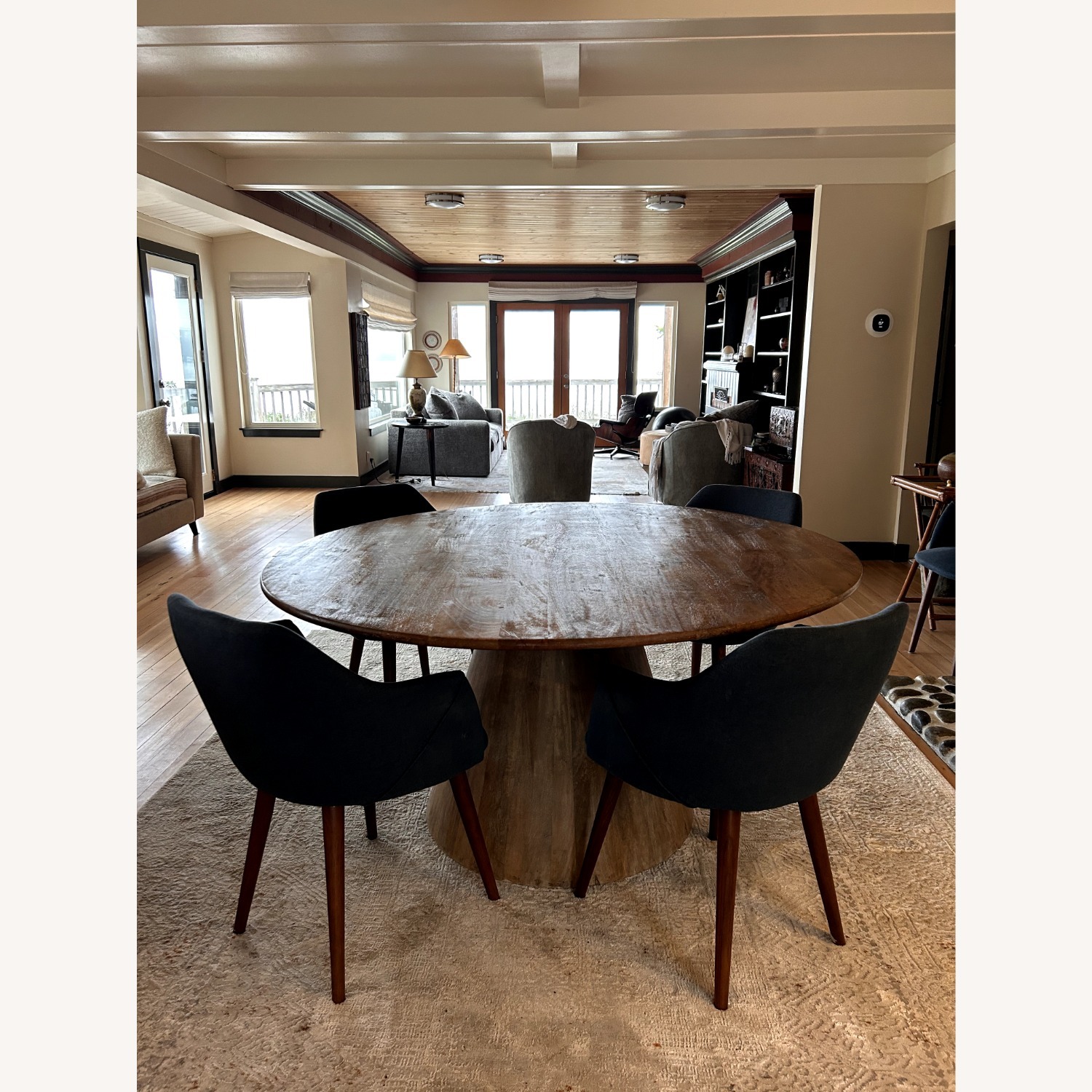 World Market Light Brown Wood Dining Table - image-1