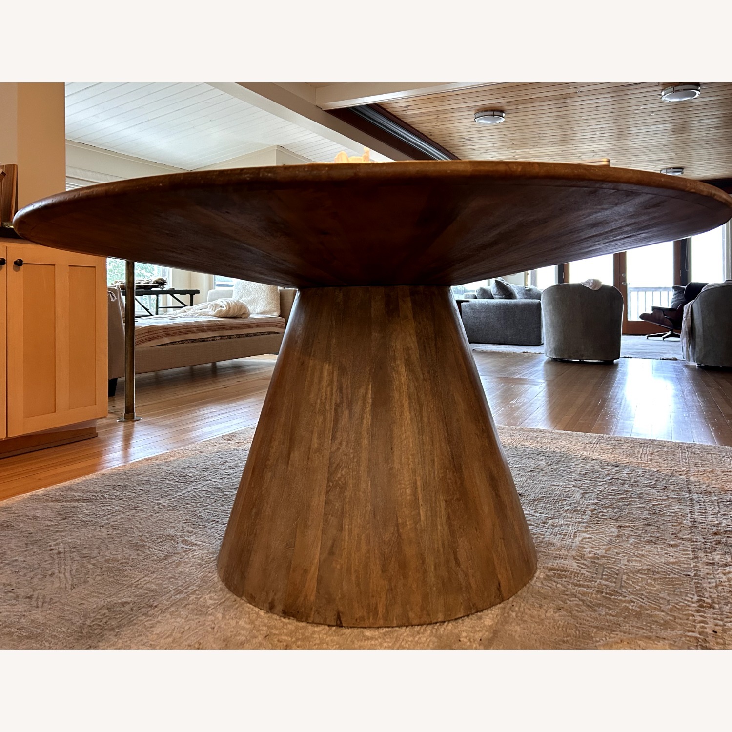 World Market Light Brown Wood Dining Table - image-2