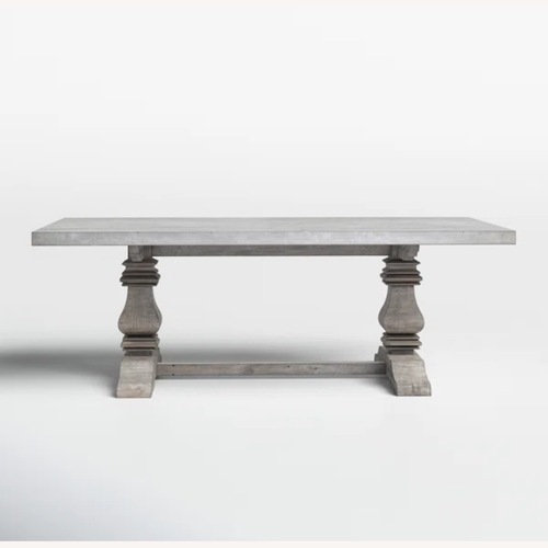 Used Joss & Main Dark Gray Faux Concrete Dining Table for sale on AptDeco