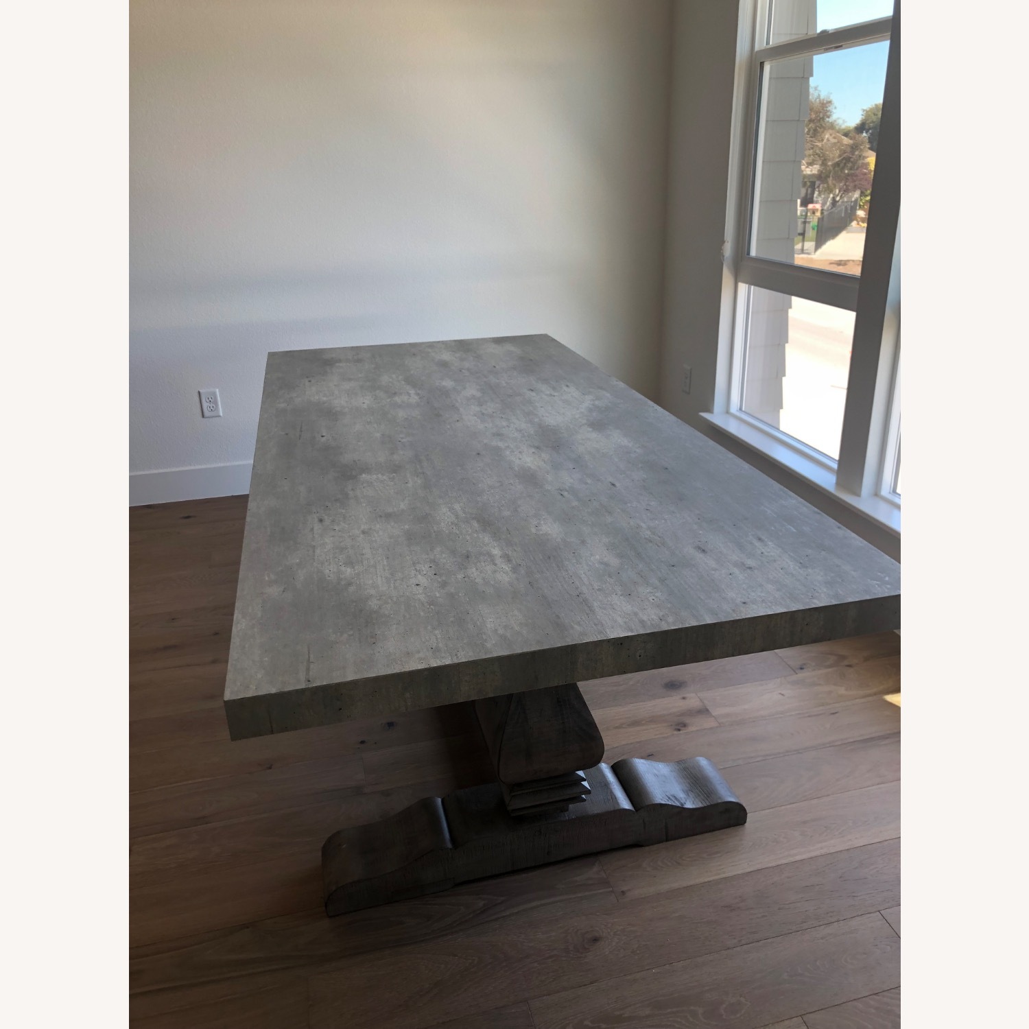Joss & Main Dark Gray Faux Concrete Dining Table - image-1