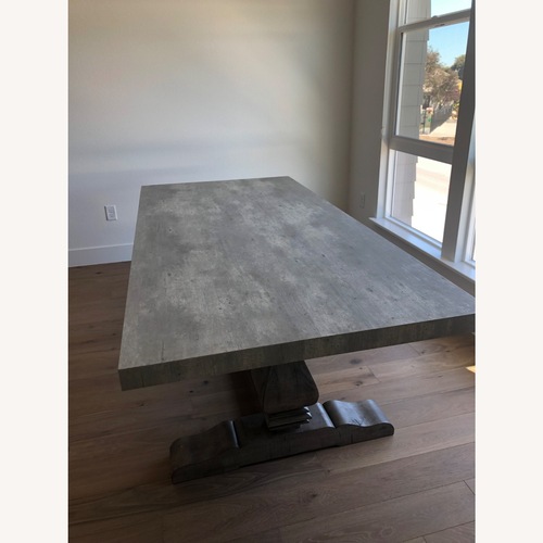 Used Joss & Main Dark Gray Faux Concrete Dining Table for sale on AptDeco