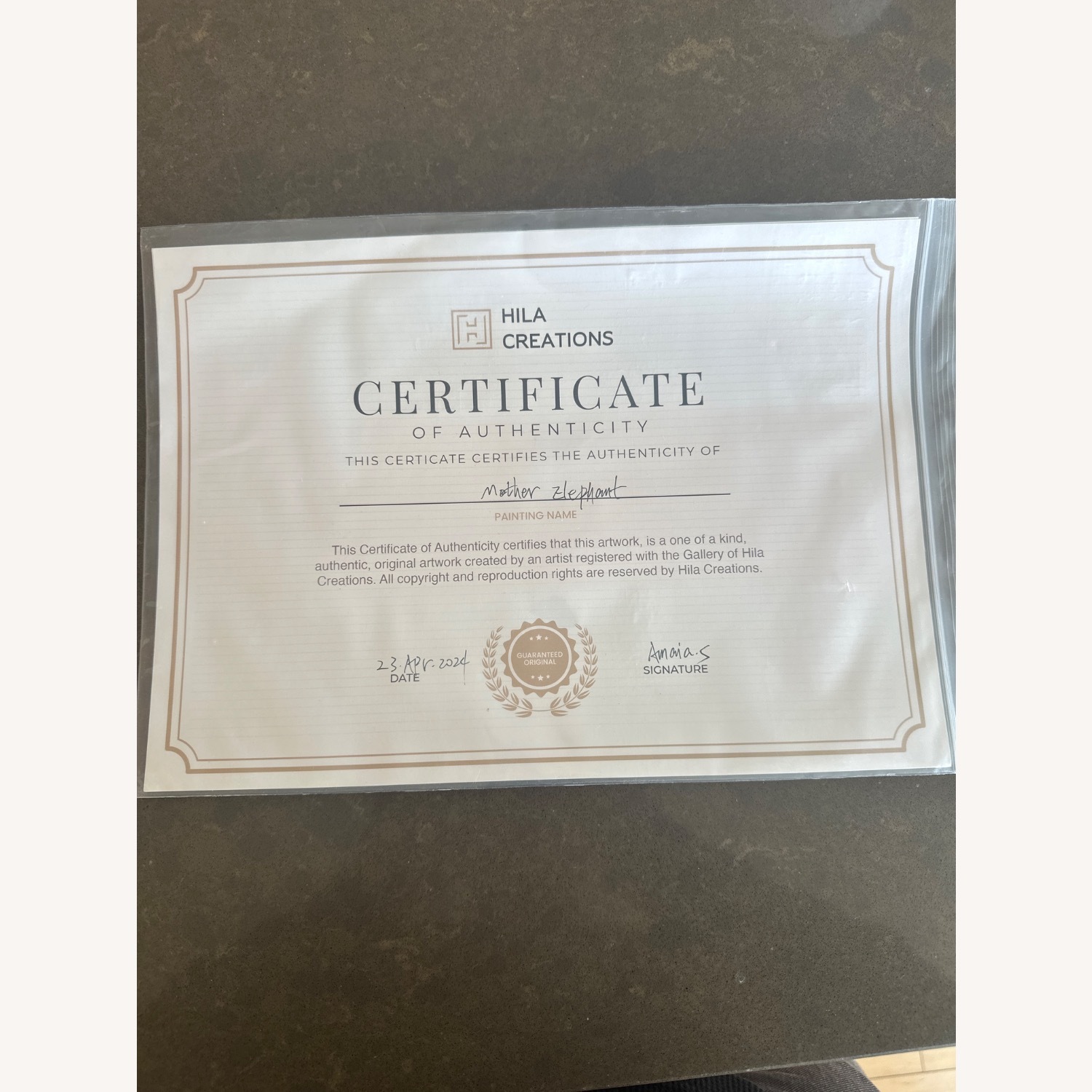 Mother Elephant Contemporary Wall Art - image-6