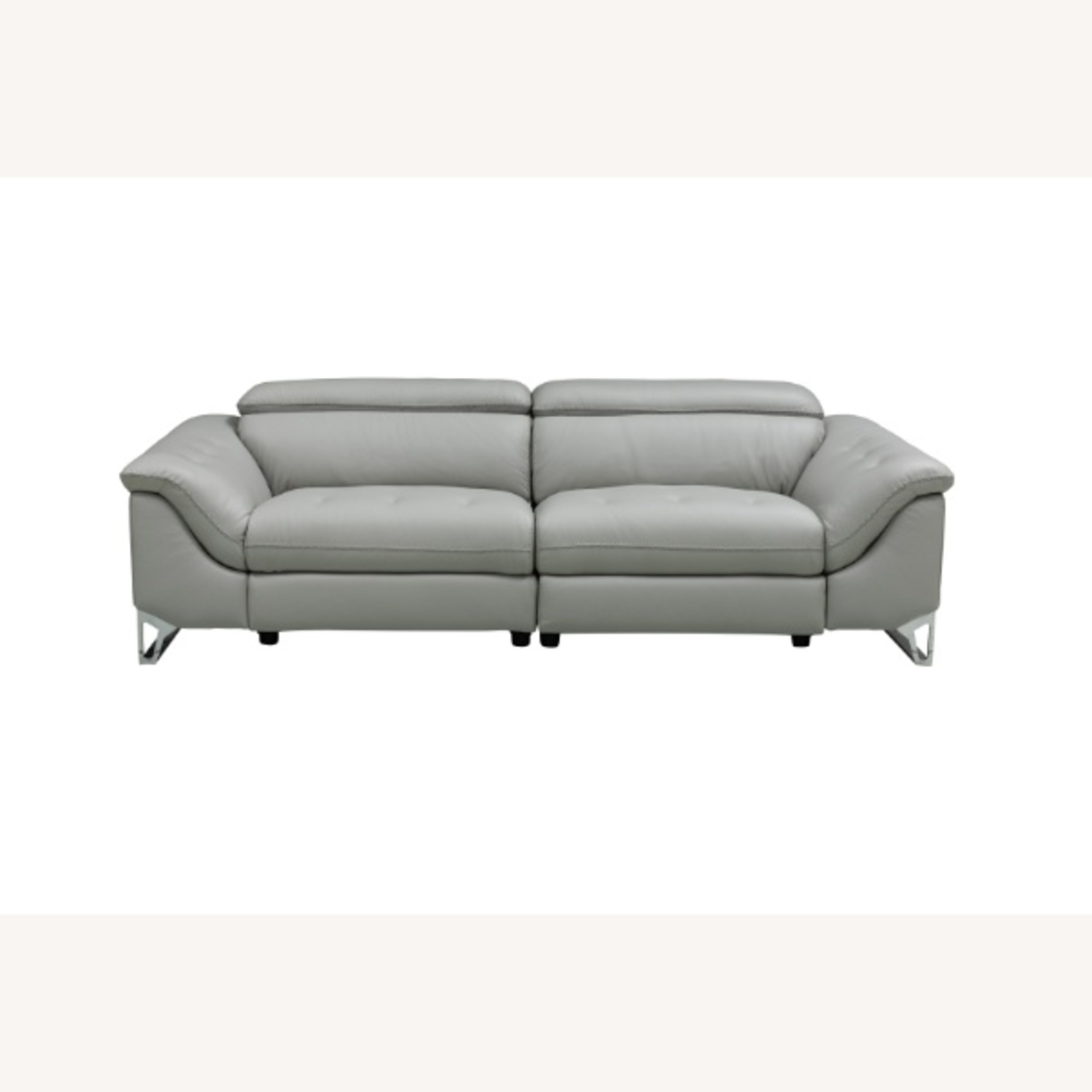 Roche Bobois Gray Leather Reclining Cinetique Sofa - image-11