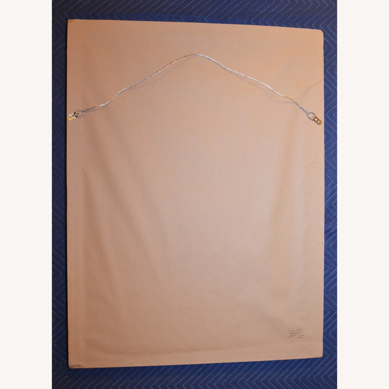 Vintage/Antique Yes Blue Wood Wall Mirror - image-3