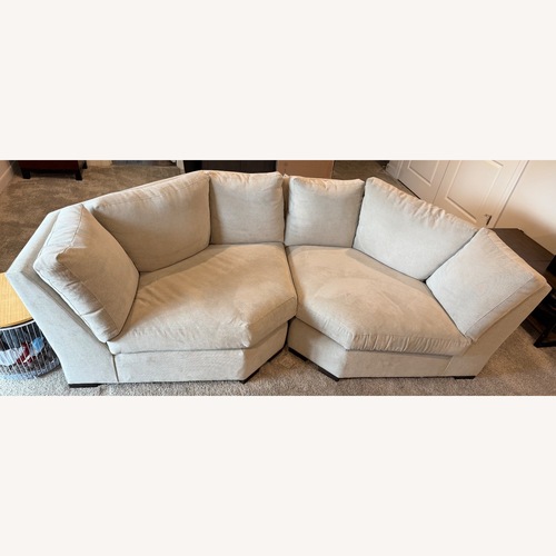 Used Crate & Barrel Lounge Natural 2 Piece Sectional for sale on AptDeco