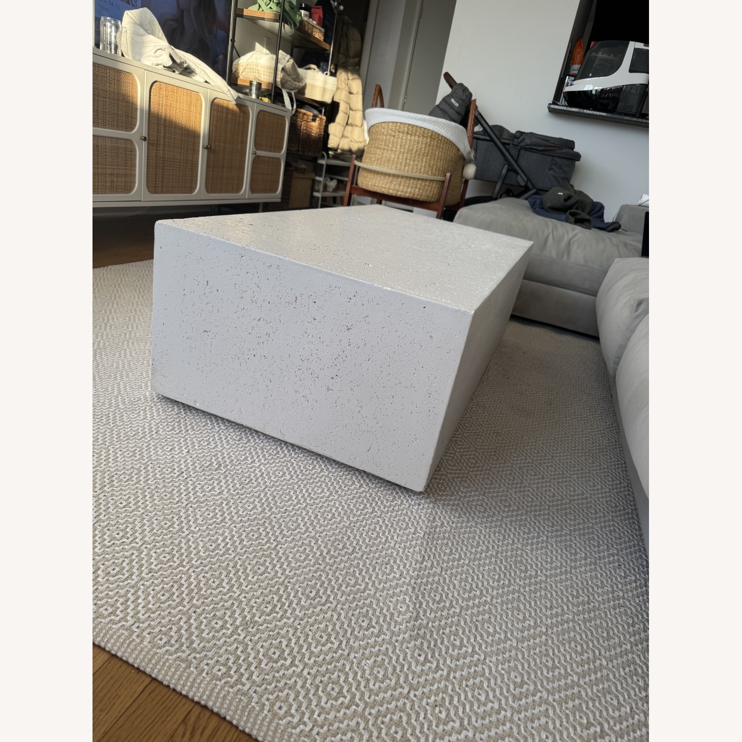 Ivory 48" Concrete Indoor/Outdoor Coffee Table - image-2
