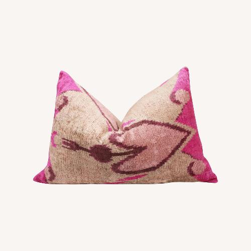 Used Pink Velvet Pillow for sale on AptDeco