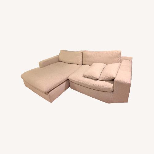 Used Living Spaces Natural Fabric 2 Piece Sectional for sale on AptDeco