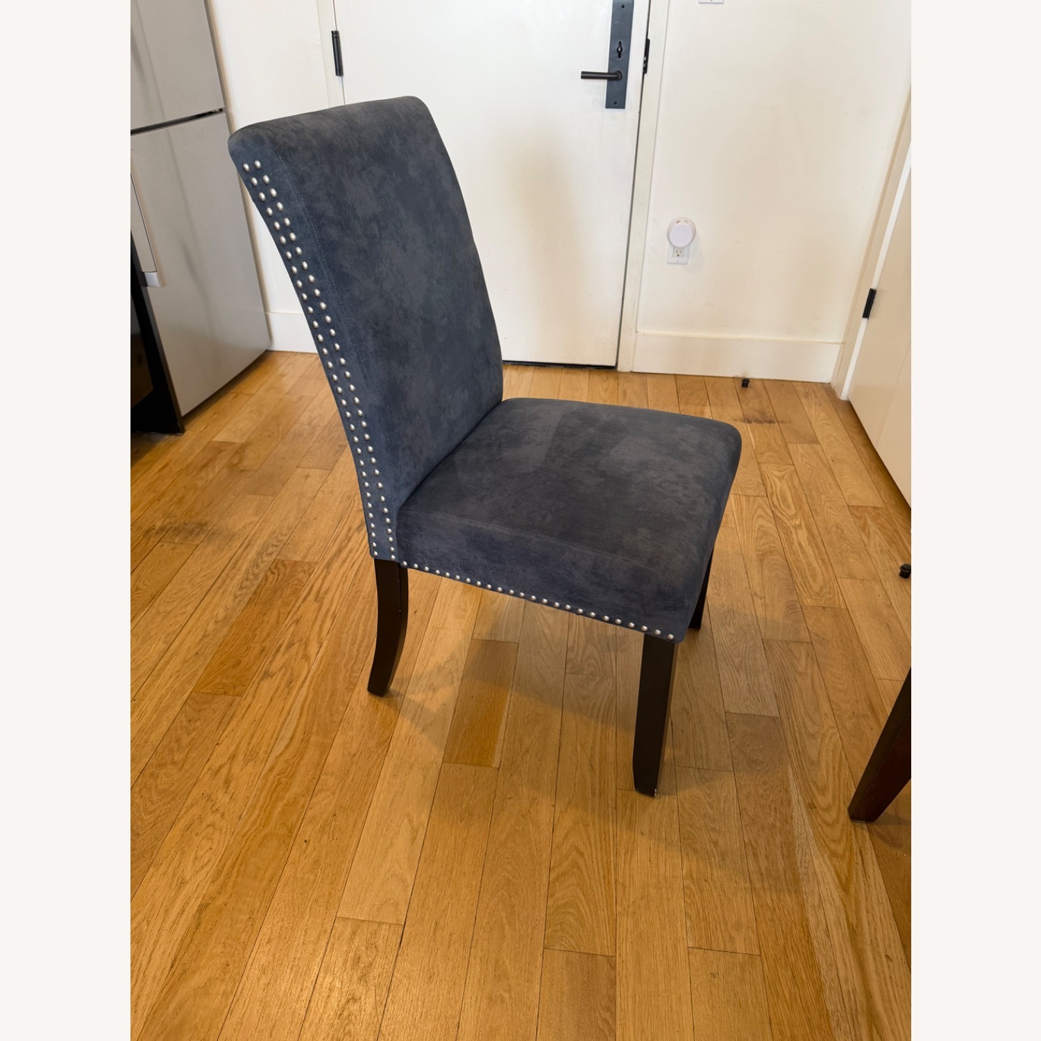 Blue Fabric Dining Chairs - image-3