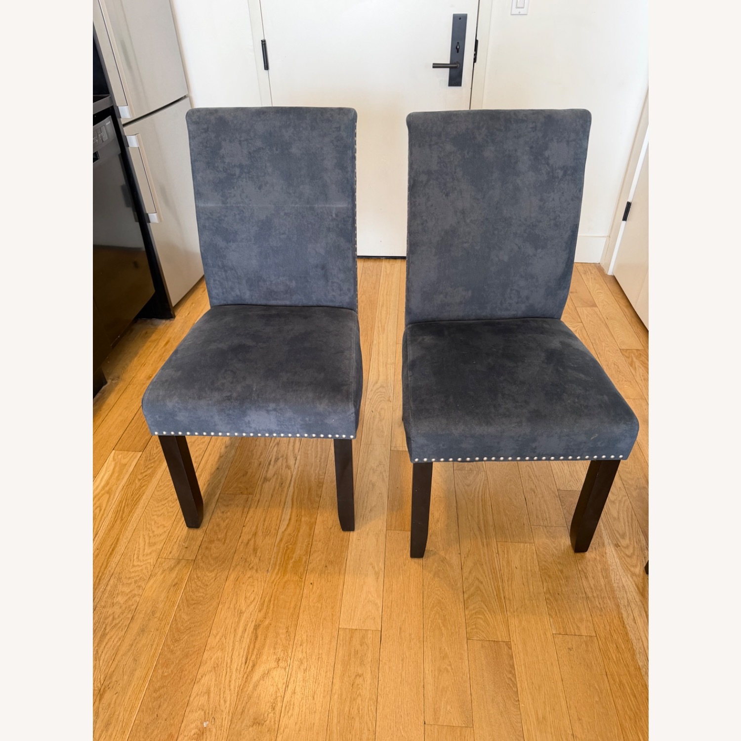 Blue Fabric Dining Chairs - image-2