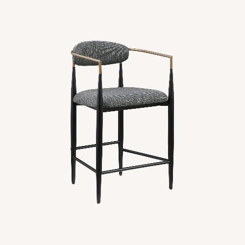 Used Modern Chic Fabric Counter Chairs  for sale on AptDeco