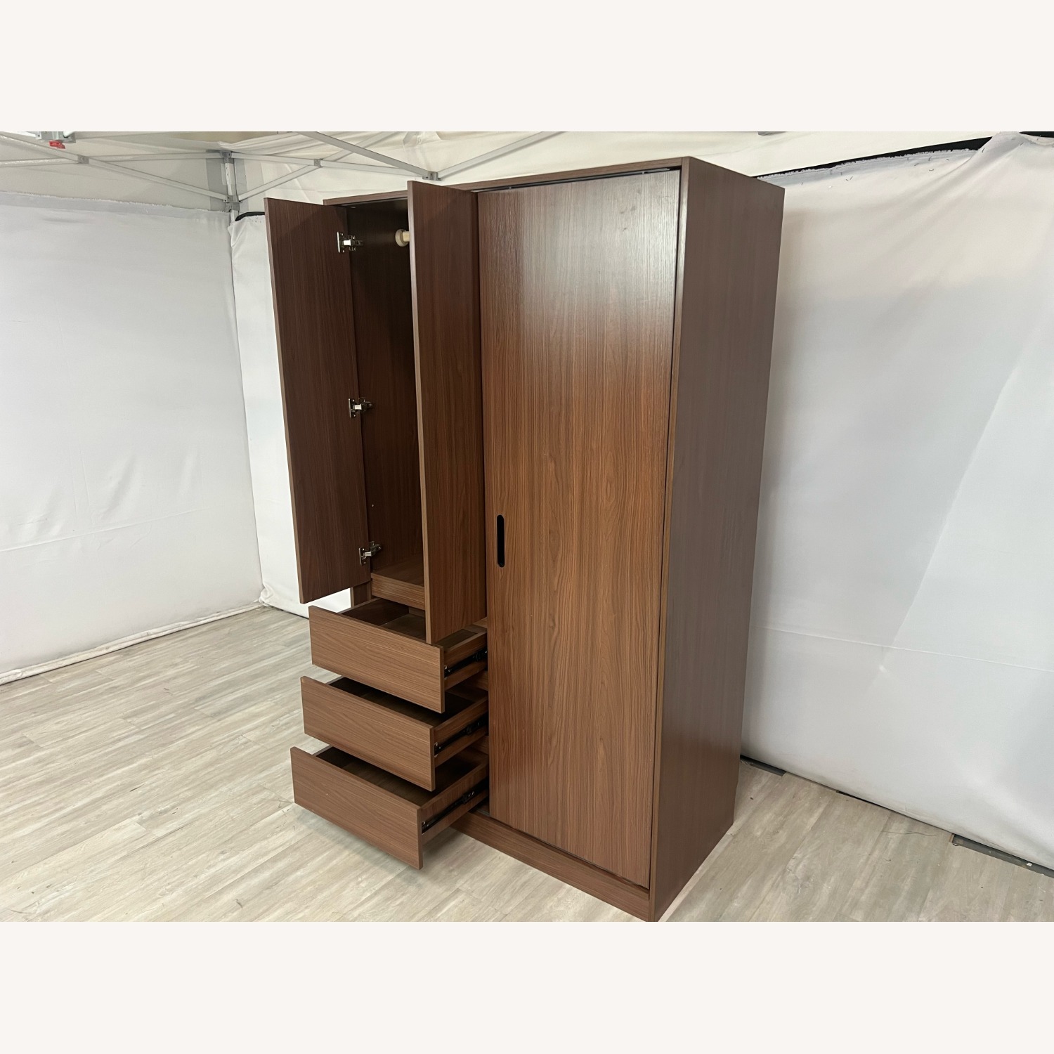 Marlao Simple Classic Dark Wardrobe - image-6