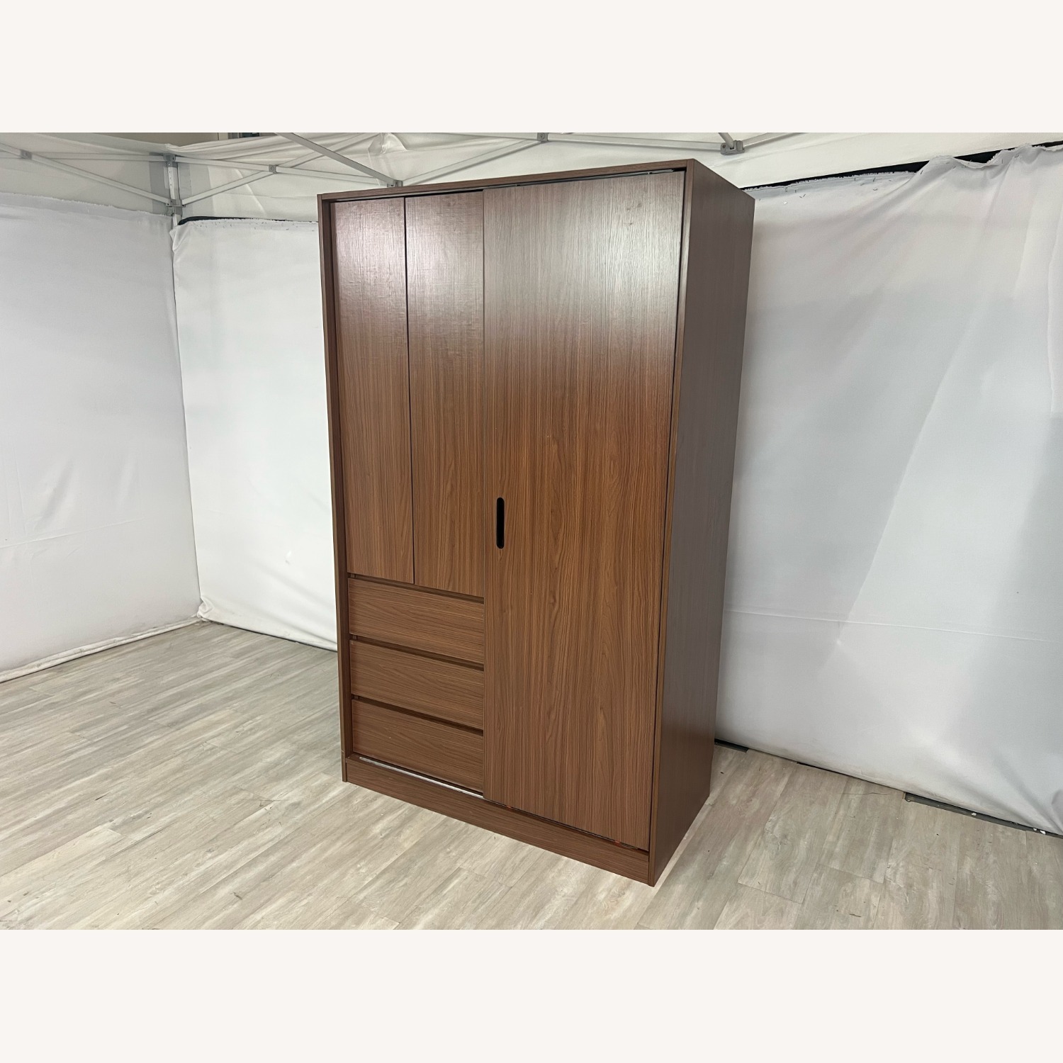 Marlao Simple Classic Dark Wardrobe - image-2