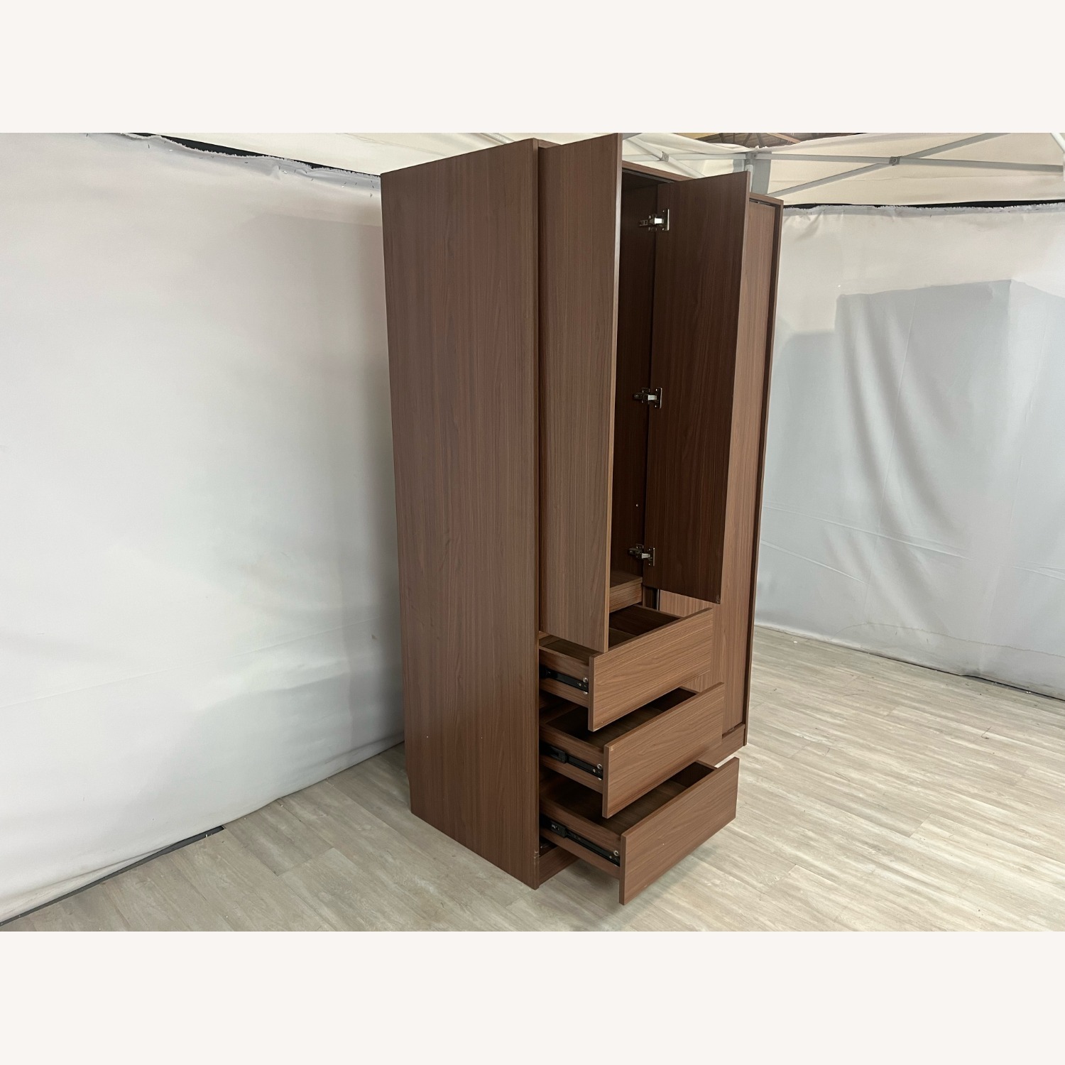 Marlao Simple Classic Dark Wardrobe - image-7