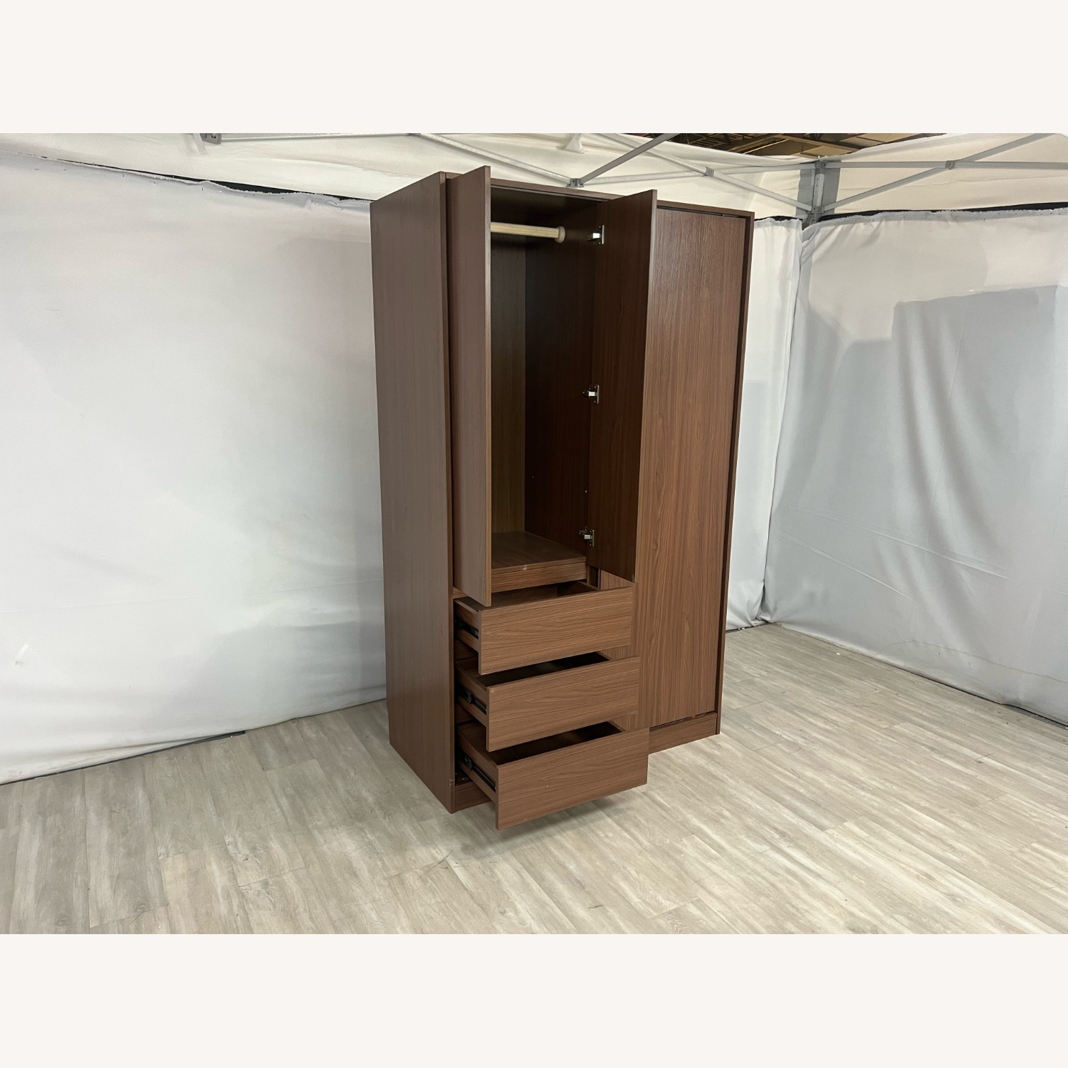 Marlao Simple Classic Dark Wardrobe - image-5