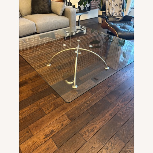 Used Silver Glass Coffee Table for sale on AptDeco