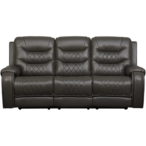 Used Dark Gray Faux Leather Sofa for sale on AptDeco