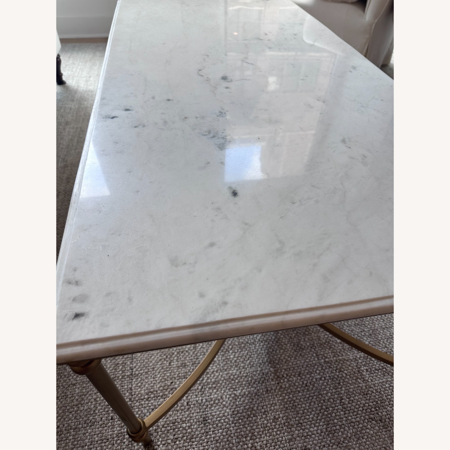 Kathy Kuo Marble Coffee Table - image-2